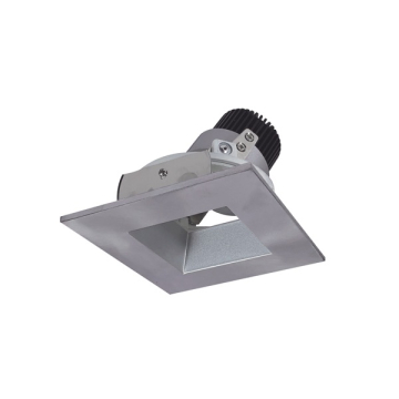 Nora Lighting 4" Iolite LED Downlight - Square Adjustable Reflector / Square Aperture - 1000 Lumens - 2700K - Haze / Natural Metal