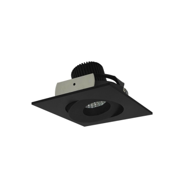 Nora Lighting 4" Iolite LED Downlight - Square Gimbal - 1000 Lumens - 2700K - Black