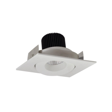Nora Lighting 4" Iolite LED Downlight - Square Gimbal - 1000 Lumens - 2700K - White