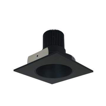 Nora Lighting 4" Iolite LED Downlight - Square Deep Reflector w/ Round Aperture - 1000 Lumens - 2700K - Black