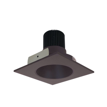 Nora Lighting 4" Iolite LED Downlight - Square Deep Reflector w/ Round Aperture - 1000 Lumens - 2700K - Bronze