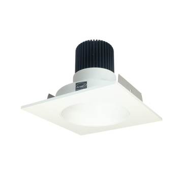 Nora Lighting 4" Iolite LED Downlight - Square Deep Reflector w/ Round Aperture - 1000 Lumens - 2700K - Matte Powder White