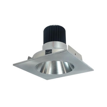 Nora Lighting 4" Iolite LED Downlight - Square Deep Reflector w/ Round Aperture - 1000 Lumens - 2700K - Natural Metal