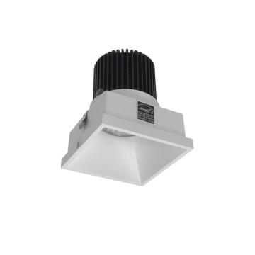 Nora Lighting 4" Iolite LED Downlight - Square Trimless - 1000 Lumens - 2700K - Matte Powder White