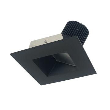 Nora Lighting 4" Iolite LED Downlight - Square Wall Wash - 1000 Lumens - 3500K - Black
