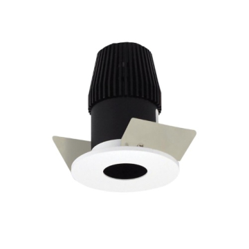 Nora Lighting 1" Iolite LED Downlight - Round Pinhole - 2700K - Black / Matte Powder White