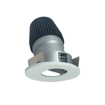 Nora Lighting 1" Iolite LED Downlight - Round Adjustable Slot - 2700K - Haze / Matte Powder White