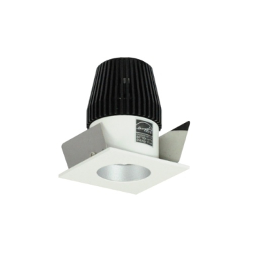 Nora Lighting 1" Iolite Square LED Downlight - Straight Reflector - 2700K - 600 Lumens - White Trim / Silver Reflector