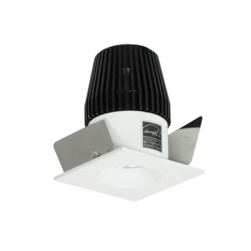 Nora Lighting 1" Iolite LED Downlight - Square Reflector w/ Round Aperture - 2700K - Matte Powder White