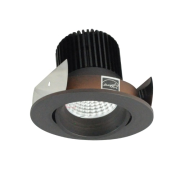 Nora Lighting 2" Iolite LED Downlight - Round Adjustable Cone - 1000 Lumens - 2700K - Bronze