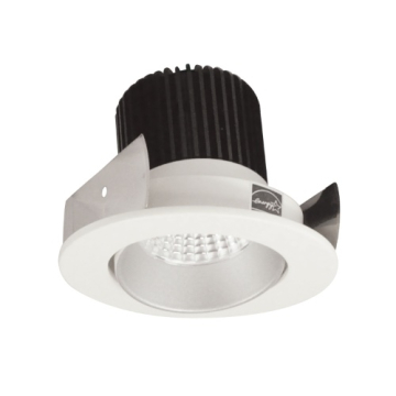 Nora Lighting 2" Iolite LED Downlight - Round Adjustable Cone - 1000 Lumens - 2700K - Haze / Matte Powder White