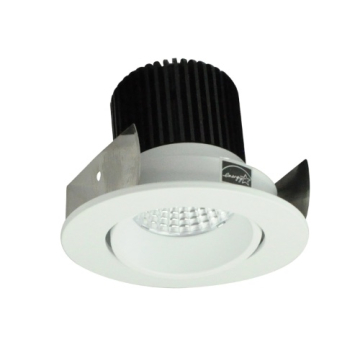 Nora Lighting 2" Iolite LED Downlight - Round Adjustable Cone - 1000 Lumens - 2700K - Matte Powder White