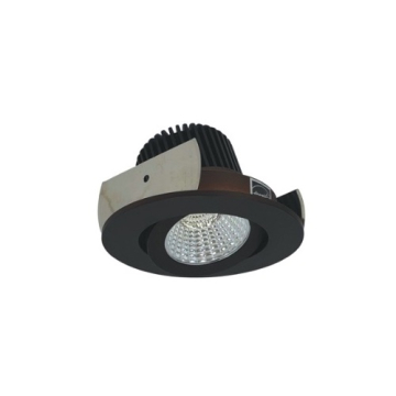 Nora Lighting 2" Iolite LED Downlight - Round Adjustable Gimbal - 1000 Lumens - 2700K - Bronze