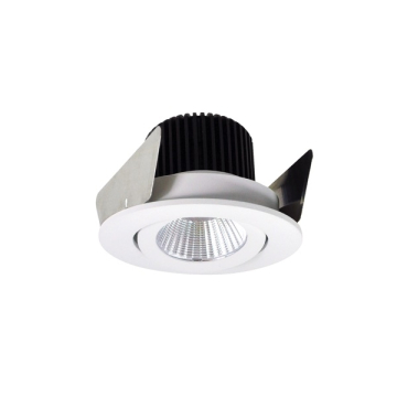 Nora Lighting 2" Iolite LED Downlight - Round Adjustable Gimbal - 1000 Lumens - 2700K - White