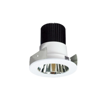 Nora Lighting 2" Iolite LED Downlight - Round Reflector - 1000 Lumens - 2700K - Specular Clear / Matte Powder White