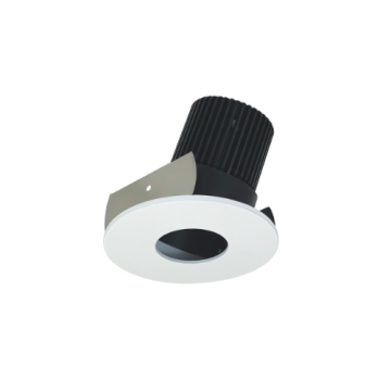 Nora Lighting 2" Iolite LED Downlight - Adjustable Pinhole - 1000 Lumens - 2700K - Black / Matte Powder White