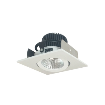 Nora Lighting 2" Iolite LED Downlight - Square Adjustable Gimbal - 1000 Lumens - 2700K - Matte Powder White