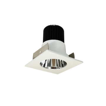 Nora Lighting 2" Iolite LED Downlight - Square Reflector with Round Aperture - 1000 Lumens - 2700K - Specular Clear / Matte Powder White