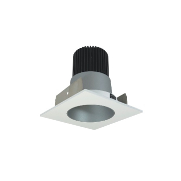 Nora Lighting 2" Iolite LED Downlight - Square Reflector with Round Aperture - 1000 Lumens - 2700K - Haze / Matte Powder White