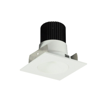 Nora Lighting 2" Iolite LED Downlight - Square Reflector with Round Aperture - 1000 Lumens - 2700K - Matte Powder White