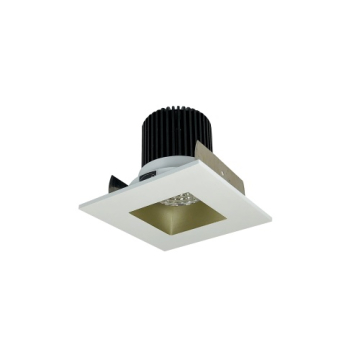 Nora Lighting 2" Iolite LED Downlight - Square Reflector with Square Aperture - 1000 Lumens - 2700K - Champagne Haze / Matte Powder White