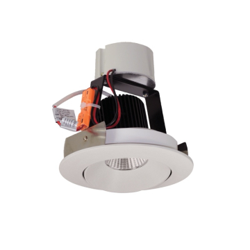 Nora Lighting 4" Iolite LED Retrofit Downlight - Round Adjustable Cone - 1000 Lumens - 2700K - White