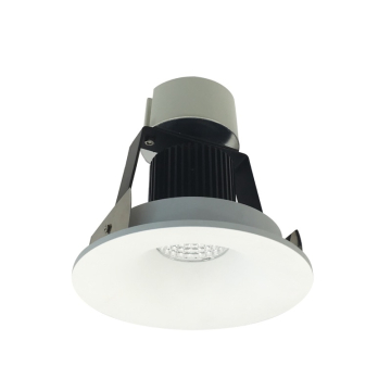 Nora Lighting 4" Iolite LED Retrofit Downlight - Round Bullnose - 1000 Lumens - 2700K - Matte Powder White