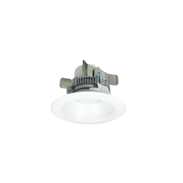 Nora Lighting 4" Cobalt Click Round LED Retrofit Downlight - Dim to Warm - Matte Powder White - 750 Lumens - 120V