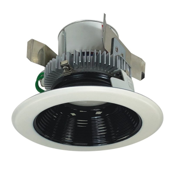 Nora Lighting 4" Cobalt Click Round LED Retrofit Downlight - Baffle - Dim to Warm - Black / White - 750 Lumens - 120V