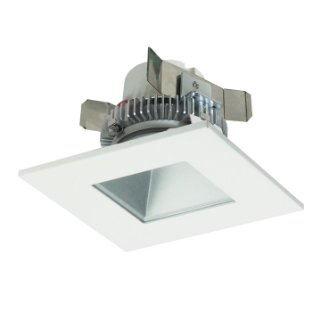 Nora Lighting 4" Cobalt Click Square LED Retrofit Downlight - Dim to Warm - Haze / White - 750 Lumens - 120V