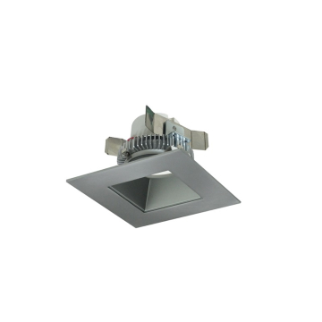 Nora Lighting 4" 12W Cobalt Square LED Retrofit Downlight - Dimmable - 2700K - 750 Lumens - 120V - Natural Metal