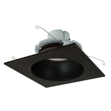 Nora Lighting 6" 12W Cobalt Square LED Retrofit Downlight - 2700K - 1,000 Lumens - 120V - Bronze Trim / Round Reflector