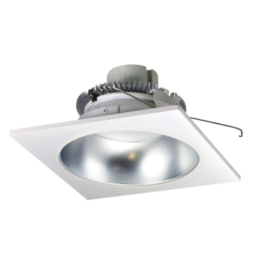 Nora Lighting 6" 12W Cobalt Square LED Retrofit Downlight - 2700K - 1,000 Lumens - 120V - White Trim / Chrome Reflector
