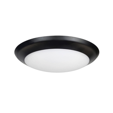 Nora Lighting 6" AC Opal LED Surface Mount - 16.5W - 2700K - 1100lm - Black - 120V