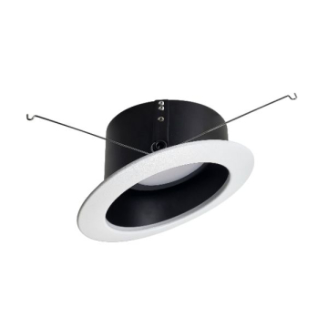 Nora Lighting 6" Sloped LED Retrofit Reflector - CCT Selectable - 1,200 Lumens - 120V - Black Reflector / White Flange