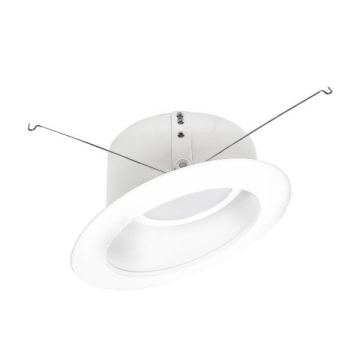 Nora Lighting 6" Sloped LED Retrofit Reflector - CCT Selectable - 1,200 Lumens - 120V - White Reflector / White Flange