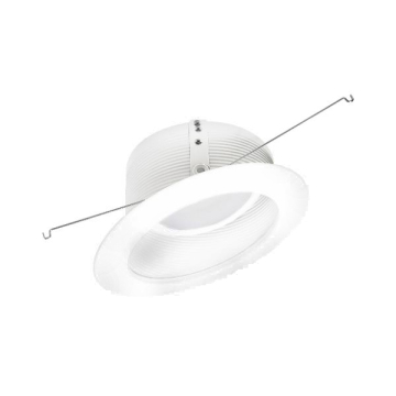 Nora Lighting 6" Sloped LED Retrofit Baffle - CCT Selectable - 1,200 Lumens - 120V - White Baffle / White Flange