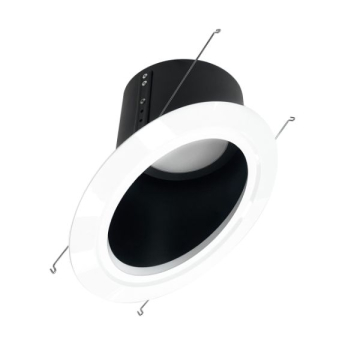Nora Lighting 6" Super Sloped LED Retrofit Reflector - 2700K - 1,200 Lumens - 120V - Black Reflector / White Flange