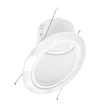 Nora Lighting 6" Super Sloped LED Retrofit Reflector - 2700K - 1,200 Lumens - 120V - White Reflector / White Flange