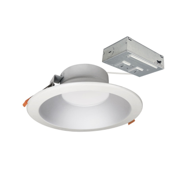 Nora Lighting 8" Theia LED Downlight - CCT Selectable - 2100lm / 22W - 120V - Haze / Matte Powder White