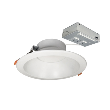 Nora Lighting 8" Theia LED Downlight - CCT Selectable - 2100lm / 22W - 120V - Matte Powder White