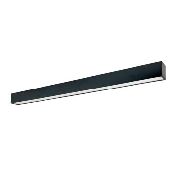 Nora Lighting 48" 50W L-Line LED Indirect / Direct Linear - 6,152 Lumens - CCT Selectable - Black - 120-347V - EM Backup