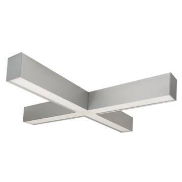 Nora Lighting 50 Watt L-Line LED Indirect / Direct Linear - X-Connector - 6,028 Lumens - CCT Selectable - Aluminum