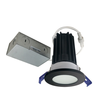 Nora Lighting 2" M2 Round LED Lensed Downlight - 850 Lumens - 10W - 2700K - 120V - Matte Black