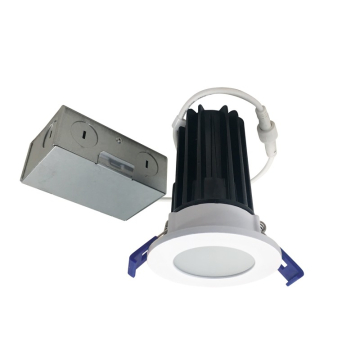 Nora Lighting 2" M2 Round LED Lensed Downlight - 850 Lumens - 10W - 2700K - 120V - Matte Powder White