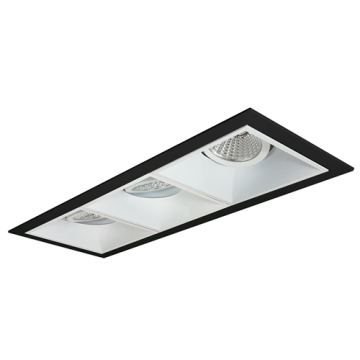 Nora Lighting Iolite MLS 3-Head Trim Kit - Black Flange