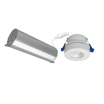 Nora Lighting 2" M-Wave Can-less Adjustable LED Downlight - 9W - 750 Lumens - 2700K - 90° Tilt - 120V - Matte Powder White