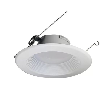 Nora Lighting 5/6" AC Onyx LED Retrofit Baffle Downlight - 16.5W - CCT Selectable - 120V - White