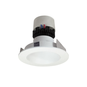 Nora Lighting 4" Pearl LED Retrofit Downlight - Round Deep Regressed - 900 Lumens - Dim to Warm - Matte Powder White