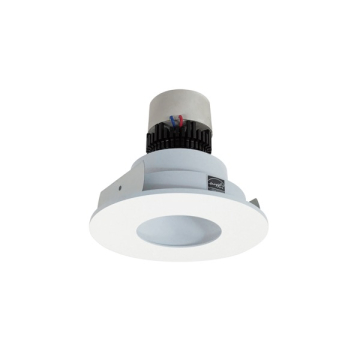 Nora Lighting 4" Pearl LED Retrofit Downlight - Round Pinhole - 750 Lumens - Dim to Warm - Matte Powder White
